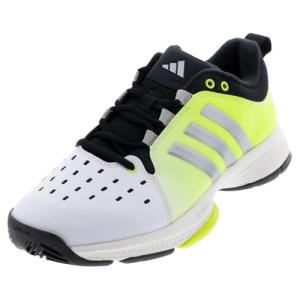 adidas Court Pickleball Sneaker, White/Silver/Black, Men's Size 11