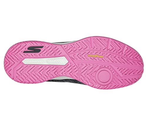Skechers Viper Court Pickleball Shoes, Arch Support, Black/Pink