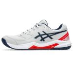 ASICS Men's Gel-Dedicate 8 Pickleball Shoes, 13, Concrete/Night Sky