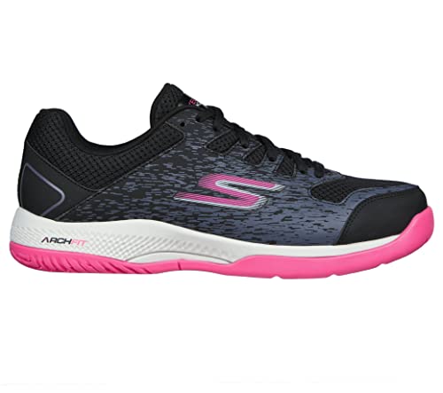 Skechers Viper Court Pickleball Shoes, Arch Support, Black/Pink
