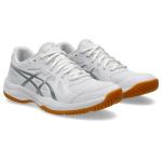ASICS Women's Upcourt 6 Volleyball Shoes, 8.5, White/Pure Silver