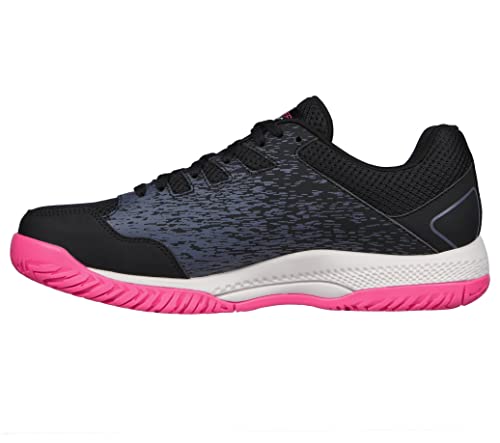 Skechers Viper Court Pickleball Shoes, Arch Support, Black/Pink