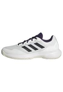 Adidas Men's Gamecourt 2.0 Tennis, White/Black/Aurora Plum, 5.5