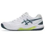 ASICS Men's Gel-Dedicate 8 Tennis Shoes, 9.5, White/IRONCLAD