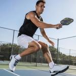 BKWHDAY Pickleball Shoes Men Tennis Court Sneakers Indoor Outdoor Breathable Athletic Sports Lightweight Non Slip White/Black