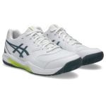 ASICS Men's Gel-Dedicate 8 Tennis Shoes, 9.5, White/IRONCLAD