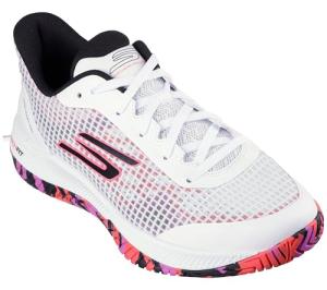 Skechers Men's Viper Court Pro Pickleball Sneaker, White/Pink, 13