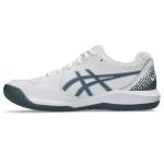 ASICS Men's Gel-Dedicate 8 Tennis Shoes, 9.5, White/IRONCLAD