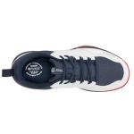 FitVille Wide Tennis Shoes for Men Pickleball Shoes Sneakers | Court Racquetball Athletic Shoes for Racquet Sport | Wide Toe Box & Arch Support (10 Wide, White & Navy Blue)