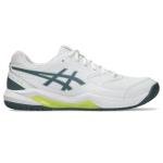 ASICS Men's Gel-Dedicate 8 Tennis Shoes, 9.5, White/IRONCLAD