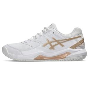 ASICS Women's Gel-Dedicate 8 Pickleball Shoes, 8, White/Champagne