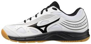 Mizuno Womens Cyclone Speed 3 Junior Shoe - White-Black, White/Black, 3 Big Kid US