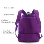 J World Ace Large Tennis Backpack for Women Men. Holds 2 Rackets. Badminton Squash Pickleball Bag. Kids Sports Gym Bag with Shoe Compartment, Purple