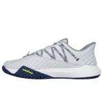 Skechers Men's Viper Court Rally Pickleball Sneaker, Grey/Navy, 7