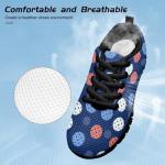 Biyejit Pickleball Print Kids Shoes Girls Lace Up Sneakers Running Tennis Athletic Sports Footwear Lightweight Breathable Walking Shoes