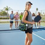 Alveroya Pickleball Sling Bag with Shoe Compartment for Men Women, Professional 2-3 Paddle Backpack, Large Capacity Bag with 36oz Water Bottle Pocket & Fence Hook - Black/Neon Green