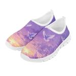 Ctsgobvahy Lavender and Doves Girl's Running Shoes, Kids Easy-to-Put-On Low-Top Shoes, Children's Lightweight Breathable Tennis Shoes Suitable for Running, Pickleball, Tennis and Baseball