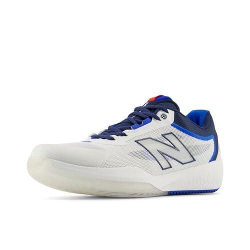 New Balance Men's FuelCell 996 V6 Tennis Shoe, White/Team Navy, 10 M