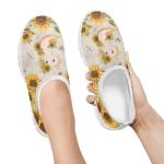 Ctsgobvahy Girl's Sports Shoes, Kids Easy-to-Put-On Low-Top Shoes, Children's Lightweight Breathable Tennis Shoes Suitable for Running, Pickleball, Tennis and Baseball,Axolotl and Sunflower