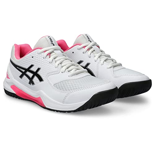 ASICS Gel-Dedicate 8 Pickleball Shoes, White/HOT Pink, Women's