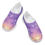 Ctsgobvahy Lavender and Doves Girl's Running Shoes, Kids Easy-to-Put-On Low-Top Shoes, Children's Lightweight Breathable Tennis Shoes Suitable for Running, Pickleball, Tennis and Baseball