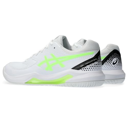 ASICS Gel-Dedicate 8 Pickleball Court Shoes, White/Lime Burst