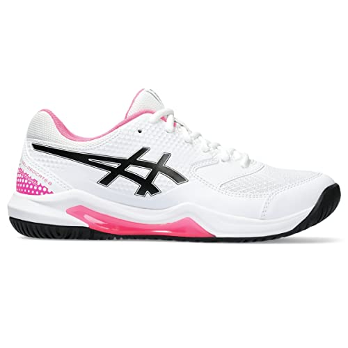 ASICS Gel-Dedicate 8 Pickleball Shoes, White/HOT Pink, Women's