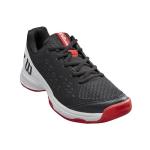 Wilson Rush Pro Junior Tennis Shoe - Black/White/Wilson Red, Size 1 US