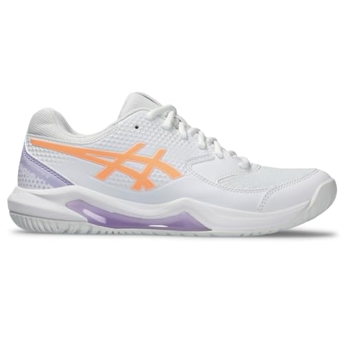 ASICS Gel-Dedicate 8 Pickleball Tennis Shoe, White/Sunstone