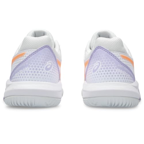 ASICS Gel-Dedicate 8 Pickleball Tennis Shoe, White/Sunstone