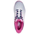 Skechers Women's Viper Court Reload Hands Free Slip-Ins Pickleball Sneaker, White/Navy/Pink, 9