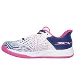 Skechers Women's Viper Court Reload Hands Free Slip-Ins Pickleball Sneaker, White/Navy/Pink, 9