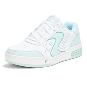 Skechers Women's Viper Court Classic Pickleball Sneaker, White/Blue, 6.5