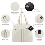 G4Free Pickleball Bag, Pickleball Backpack for Women Men, Tote Bag with Shoe Compartment & Waterproof Pocket,Ivory
