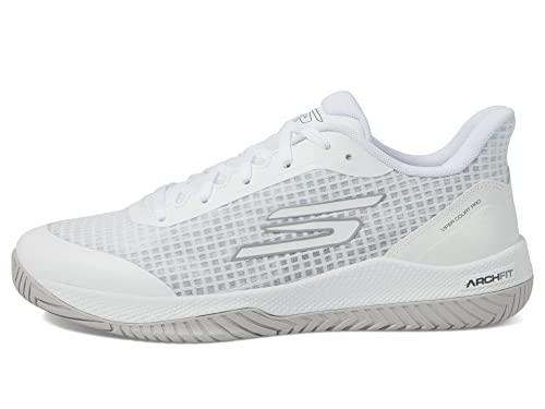 Skechers Viper Court Pickleball Shoes, White, Men/Women 9