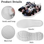 Ctsgobvahy American Flag Kids Pickleball Sneakers Size11 to 15, Boys Girls Spring Summer Fashion Running Tennis Shoes Light Breathable Sport Athletic Shoes with One Strap