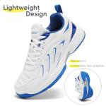 EADNLY Pickleball Shoes Men Tennis Shoes Extra Wide Non Slip Lightweight Breathable Sneakers All Court Athletic Racquet Sport Shoes Size8-13(Blue,45)