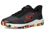 SKECHERS Women's Viper Court Pro 2.0Sneaker, Black Synthetic Textile Multi Trim, 11.5 US