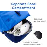 J World Ace Large Tennis Backpack for Women Men. Holds 2 Rackets. Badminton Squash Pickleball Bag. Kids Sports Gym Bag with Shoe Compartment, Navy