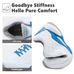 BKWHDAY Pickleball Shoes Men Tennis Court Sneakers Indoor Outdoor Breathable Athletic Sports Lightweight Non Slip Whiteblue