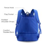 J World Ace Large Tennis Backpack for Women Men. Holds 2 Rackets. Badminton Squash Pickleball Bag. Kids Sports Gym Bag with Shoe Compartment, Navy