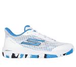 Skechers Women's Viper Court Pro Pickleball Sneaker, White/Blue, 8