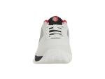 K-Swiss Kid's Hypercourt Express 2 Tennis Shoe, Bright White/Stretch Limo/High Risk Red, 1 M Big Kid