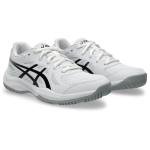 ASICS Kid's Upcourt 6 Grade School Volleyball Shoes, 2, White/Black