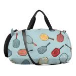 zyrtty Gym Travel Duffle Bag for Boys Girls Pickleball Racket Pattern Sports Dance Bag with Shoe Compartment & Wet Pocket Football Kids Travel Bag Teens Sleepover Carry