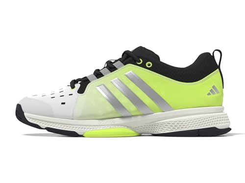 adidas Court Pickleball Sneaker, White/Silver/Black, Men's Size 11