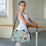 zyrtty Gym Travel Duffle Bag for Boys Girls Pickleball Racket Pattern Sports Dance Bag with Shoe Compartment & Wet Pocket Football Kids Travel Bag Teens Sleepover Carry