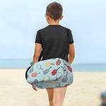 zyrtty Gym Travel Duffle Bag for Boys Girls Pickleball Racket Pattern Sports Dance Bag with Shoe Compartment & Wet Pocket Football Kids Travel Bag Teens Sleepover Carry