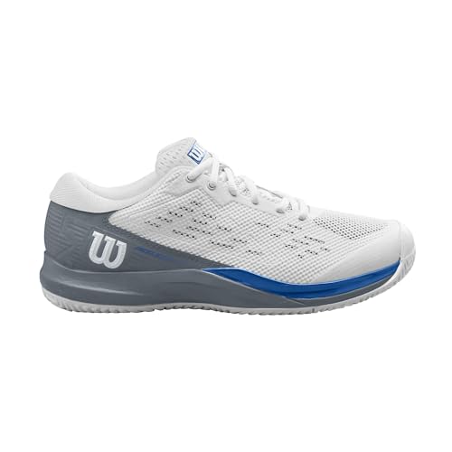 WILSON Rush Pro Ace Pickler Sneaker, White/Grey/Blue