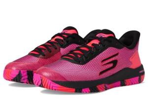Skechers Mens Pickleball Viper Court Pro 2.0 Sneaker Black/Hot Pink 13 Medium